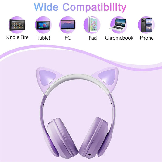 Cute Cat Wireless Headphones